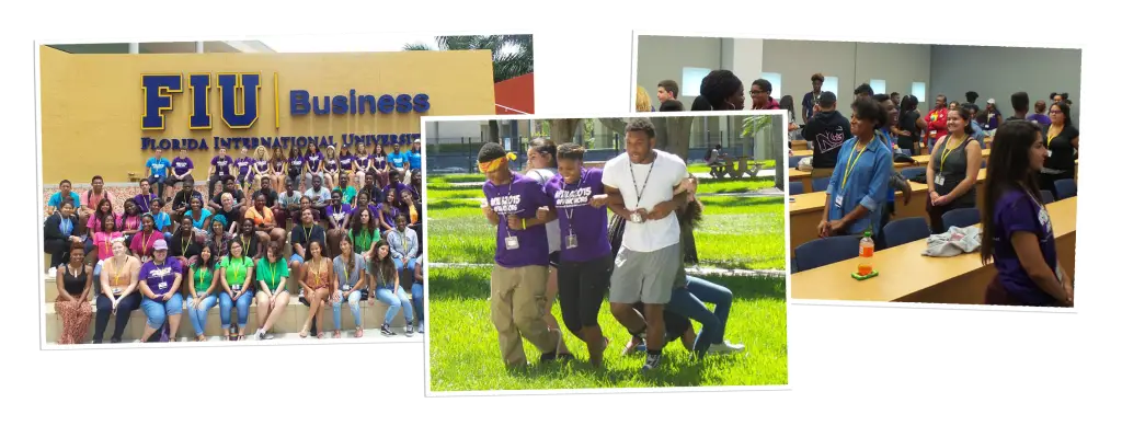 Collage of PALS participants and college mentors