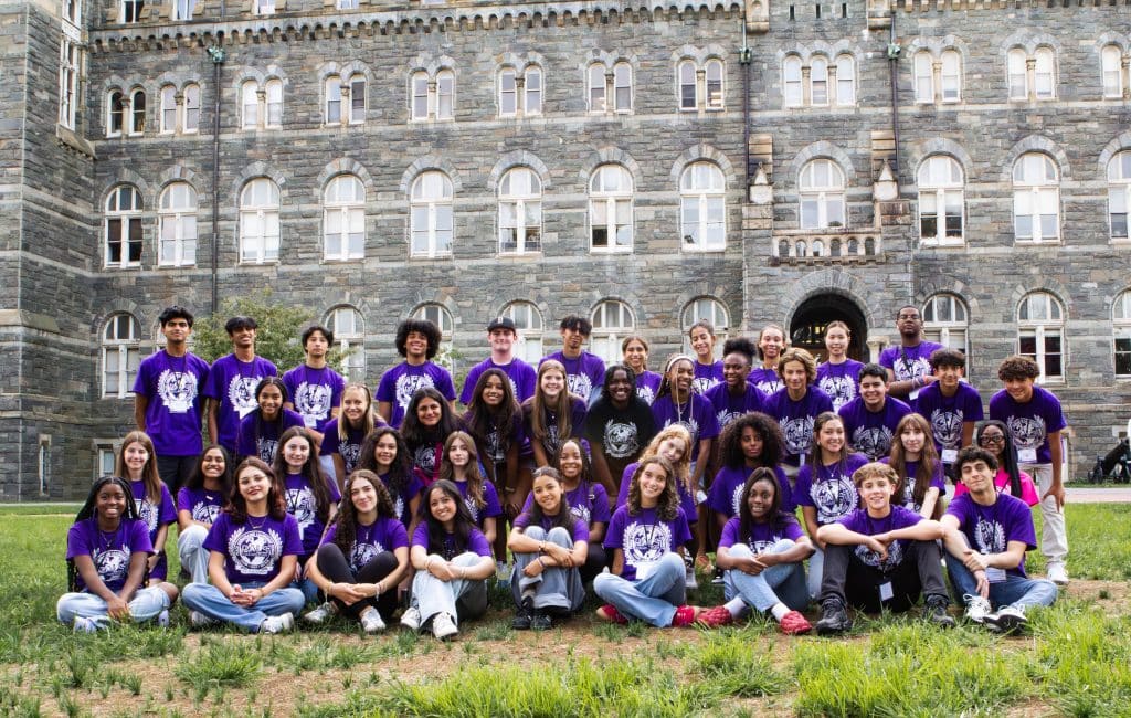 PALS students on the lawn at Georgetown University