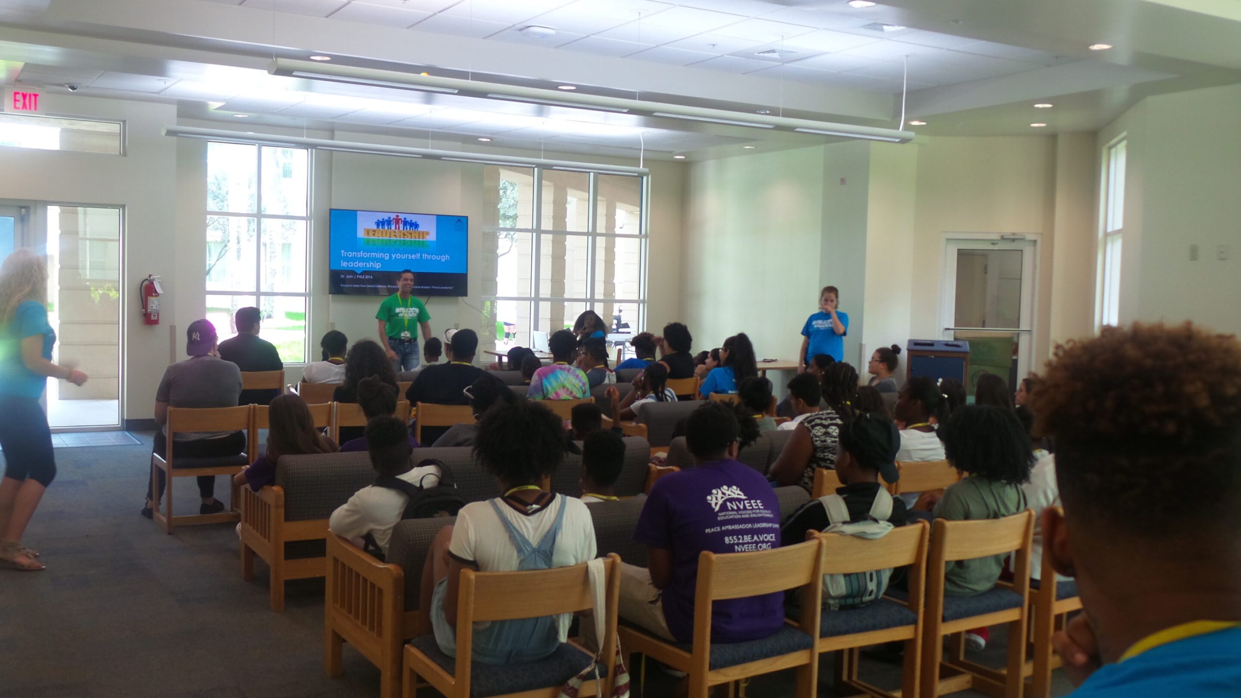 Students in a leadership workshop at the Peace Ambassador Leadership Summit (PALS)