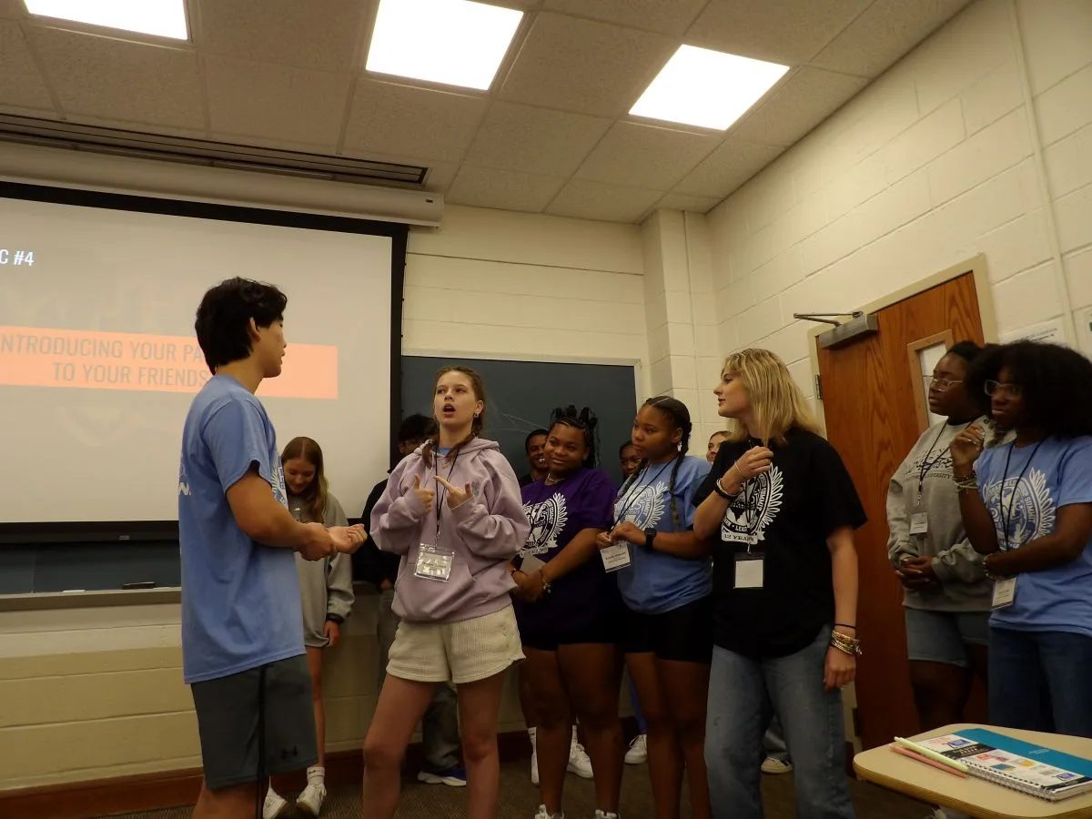 PALP students working together during a leadership workshop