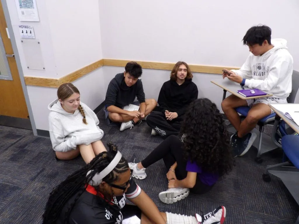 A small-group discussion at PALS at Georgetown University