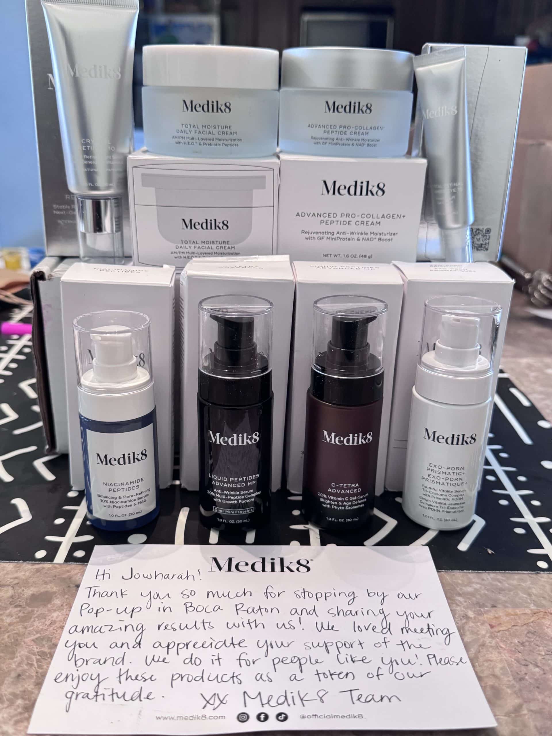Medik8 skincare gift to NVEEE founder Jowharah Sanders
