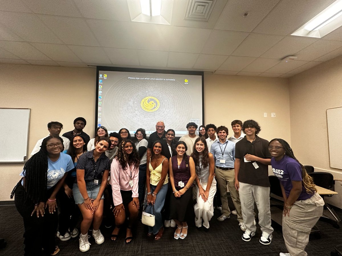NVEEE students with a mentor after a group leadership session