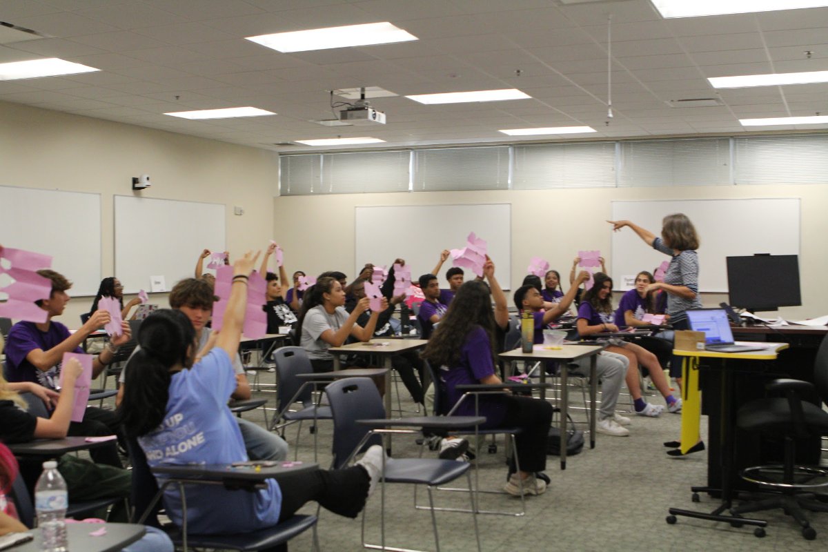 NVEEE students working through an interactive leadership activity