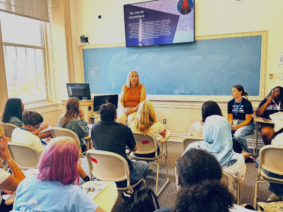 Dr. Chloe Schwenke leading the Public Policy workshop with AFFIRM Ambassadors at Georgetown